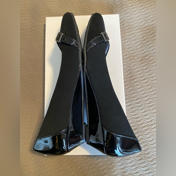 Life Stride Soft System wedge heel patent velvet slip on 8 W Spritz vintage NEW - Picture 5 of 10